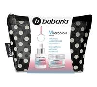 Babaria - Confezione regalo donna microbiota con siero e crema viso | funzione barriera | prebiotici e acido ialuronico | Equilibra e idrata | Anti-età e anti-acne - 30 ml + 50 ml