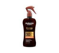 Babaria Olio Abbronzante Spray Cocco SPF30 Acceleratore | Olio solare spray, texture leggera non grassa. Acceleratore di abbronzatura, resistente all'acqua.