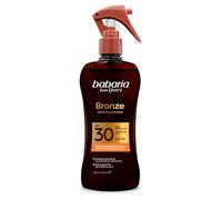 Babaria - Olio Spray Solare Bronze al Cocco SPF30 | Acceleratore di Abbronzatura | Texture Leggera Non Grassa | Resistente all'Acqua | Coral Friendly | Vegano | 200 ml