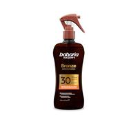 Babaria - Olio Spray Solare Bronze al Cocco SPF30 | Acceleratore di Abbronzatura | Texture Leggera Non Grassa | Resistente all'Acqua | Coral Friendly | Vegano | 200 ml