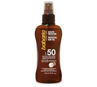 Babaria - Olio Spray Solare Bronze al Cocco SPF50 | Acceleratore di Abbronzatura | Protezione Alta | Resistente all'Acqua | Coral Friendly | Vegano | 200 ml