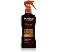 Babaria - Olio Spray Solare Bronze al Cocco SPF30 | Acceleratore di Abbronzatura | Texture Leggera Non Grassa | Resistente all'Acqua | Coral Friendly | Vegano | 200 ml