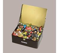 BABBI Bauletto Cesto Millenium, Specialità Dolciarie Assortite, Waferini Viennesi e Bon Bon, Confezione Regalo in Latta, 1000g, 340x265x73mm, Lucgel