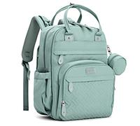 BabbleRoo Zaino per pannolini, borsa fasciatoio multifunzione impermeabile da viaggio con fasciatoio, cinghie per passeggino e custodia per ciuccio, unisex ed elegante (verde salvia)