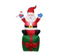 Babbo Gonfiabile - 1,5 M Blow Up Babbo Con Luci A LED Incorporato | Decorazione Gonfiabile Di | Santaa Che Trasporta Sacchetto Regalo, Per L'arredamento Del Giardino Per Le Vacanz