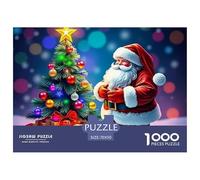 Babbo Natale 1000 pezzi per adulti e bambini: Babbo Natale decorato con albero e regali, divertente regalo e attività per la casa e la decorazione delle pareti 70x50 cm/1000 pezzi