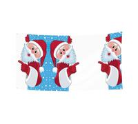 Babbo Natale 4 stampa decorazioni per striscioni di Halloween, cartello da appendere per interni ed esterni, forniture per le vacanze con occhielli in metallo