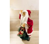 Babbo Natale 85cm Portadoni Rosso-Bianco Con Luci E Musica Curato Nel Dettaglio