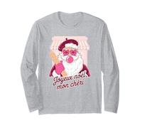 Babbo Natale a Parigi Francese Natale Amore Natale Maglia a Manica