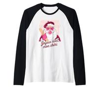 Babbo Natale a Parigi Francese Natale Amore Natale Maglia con Maniche Raglan