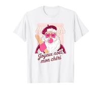 Babbo Natale a Parigi Francese Natale Amore Natale Maglietta