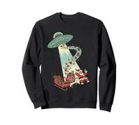 Babbo Natale Alieno irradiato da UFO | Retro Sci-Fi Christmas Chaos Felpa