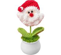 Babbo Natale all'Uncinetto, Decorazione Natalizia in Fatta a Mano all'Uncinetto, Piccole Piante in, Decorazioni Scrivania Lavorate a Maglia per L'arredamento di Casa E Ufficio.