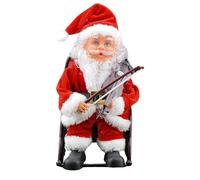 Babbo Natale Animatronico - Decorazioni Natalizie Sedute, Suona il Violino Babbo Natale Elettrico per Camera da Letto Vetrina Appartamento Display Celebrazioni Stagionali Vacanze