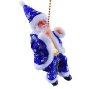 Babbo Natale Arrampicante Su Corda - Decorazione Natalizia Musicale Appendibile con Luce - Ornamento Appendibile Di Babbo Natale - Per Bambini Casa Esterno Vacanze Porta Anteriore Giardino Tetto Class