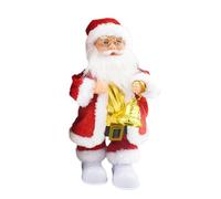 Babbo Natale, Babbo Natale Ballando con la Musica | Giocattolo di Peluche che scuote i glutei di Babbo Natale | Statuetta animata di Babbo Natale danzante Babbo Natale Babbo Natale