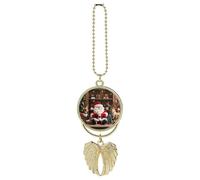 Babbo Natale bambola renna modello auto appeso ornamento specchietto retrovisore regali fortunati ornamento appeso divertente ciondolo auto per ufficio decorazione casa auto stile dorato