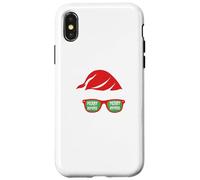Babbo Natale barba cappello occhiali da sole barba Custodia per iPhone X/XS