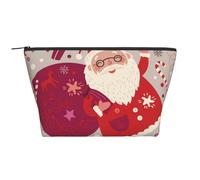 Babbo Natale, Borsa da toilette Borsa per trucco Borsa per cosmetici Borsa da toilette da viaggio portatile