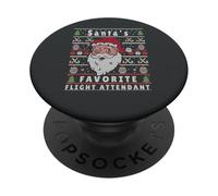 Babbo Natale Brutto Natale Assistente di volo PopSockets PopGrip Adesivo
