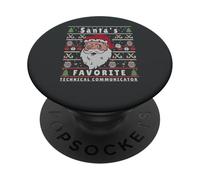 Babbo Natale Brutto Natale Tecnico-Comunicatore PopSockets PopGrip Adesivo