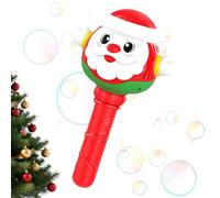 Babbo Natale Bubble Blower Leggera e Antigoccia con 8 Fori e 3 Modalità | Bacchetta Macchina Bolle di Sapone Giocattolo per Scuola, Giardino, Cortile, Piscina, Giochi, Bagno,