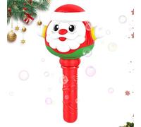 Babbo Natale Bubble Blower Leggera e Antigoccia con 8 Fori e 3 Modalità | Macchina Bolle Portatile con Bacchetta per Festività per Scuola Spiaggia Giardino Cortile Piscina Bagno