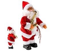 Babbo Natale Canto Automa Babbo Natale Decorazione Musicale Arredamento Classico Regalo (Sassofono)