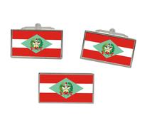 Babbo Natale Catarina (Brasile) Bandiera Gemelli E Fermacravatta Set