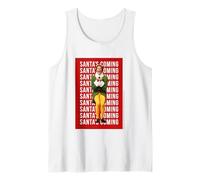 Babbo Natale Che Arriva Festivo Cheer Elf Film Canotta