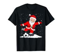 Babbo Natale Che Gioca a Calcio Merry Christmas Pigiama Ragazzi Uomini Maglietta