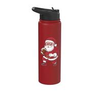 Babbo Natale che gioca a calcio Stainless Steel Insulated Water Bottle