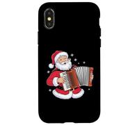 Babbo Natale che gioca a fisarmonica Natale Custodia per iPhone X/XS