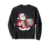 Babbo Natale Che Gioca a Fisarmonica Natale Felpa