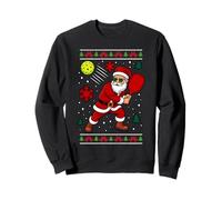 Babbo Natale Che Gioca a Pickleball Giocatore di Natale Coach Vacanze Felpa