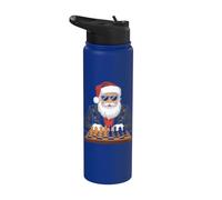 Babbo Natale che gioca a scacchi Stainless Steel Insulated Water Bottle