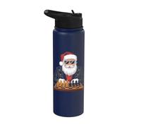 Babbo Natale che gioca a scacchi Stainless Steel Insulated Water Bottle