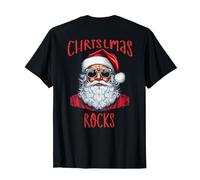 Babbo Natale che indossa occhiali da sole dice rocce di Natale Maglietta