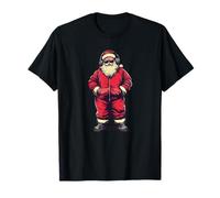 Babbo Natale Che Porta Beats al Polo Nord per Divertimento Festivo Maglietta