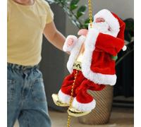Babbo Natale che si arrampica sulla corda Decorazioni per la casa e musica