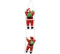 Babbo Natale Che Si Arrampica Sulla Scala Di Corda, Decorazione Per Albero Di Natale, Decorazione Appendere Per Interni Ed Esterni, Decorazione Per Albero Di Natale, Decorazione Per Porta, Parete,
