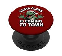 Babbo Natale Claws sta arrivando in città stile dinosauro PopSockets PopGrip Adesivo