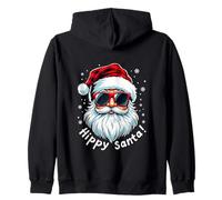 Babbo Natale con Cappello E Occhiali Felpa con Cappuccio