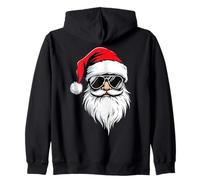 Babbo Natale con Cappello E Occhiali Felpa con Cappuccio