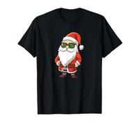 Babbo Natale con occhiali da sole Babbo Natale che indossa occhiali da sole Maglietta
