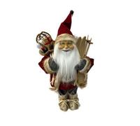 BABBO NATALE CON REGALI STATUA NATALIZIA 30 CM ADDOBBI FESTA