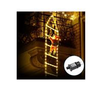 Babbo Natale con scaletta luminosa a basso voltaggio 3mt+3mt- 2700K luce calda,8