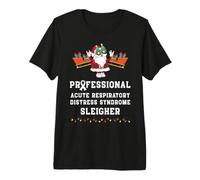 Babbo Natale con sindrome da Stress respiratorio acuto Sleigher Maglietta Premium