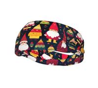 Babbo Natale con un cappello lungo alla moda sport fascia per il sudore - traspirante, ad asciugatura rapida ed elastico unisex fascia per esercizi