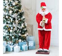 Babbo Natale Danzante A Grandezza Naturale Da 1,8 M, Babbo Natale Elettrico Con 8 Musiche, Giocattoli Natalizi Che Scuotono I Fianchi Attivati dalla Voce, For Feste Di Natale, Regalo Di Capodanno